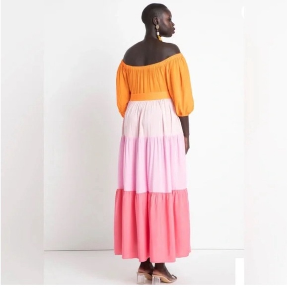 Eloquii Colorblock Summer Maxi Dress - Picture 2 of 6
